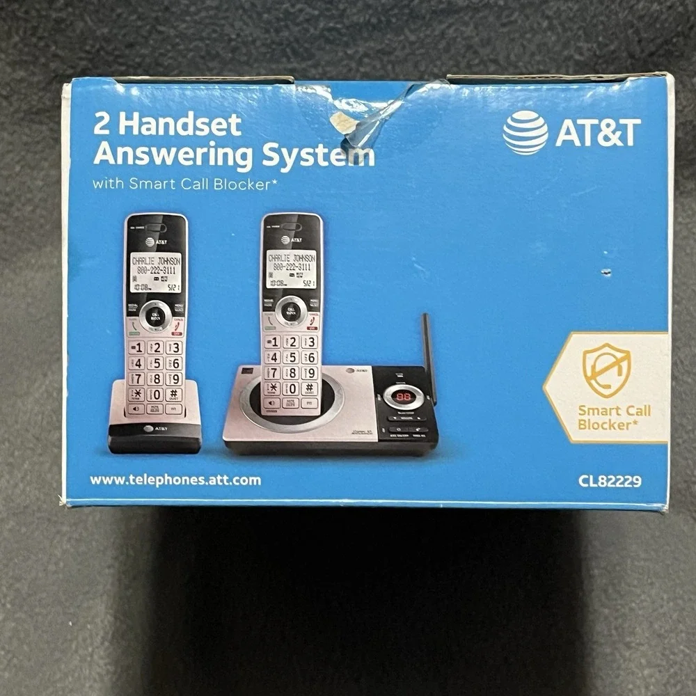AT&T 2 Handset Answering‎ System Telephones CL82229 Smart Call Blocker ROSE GOLD